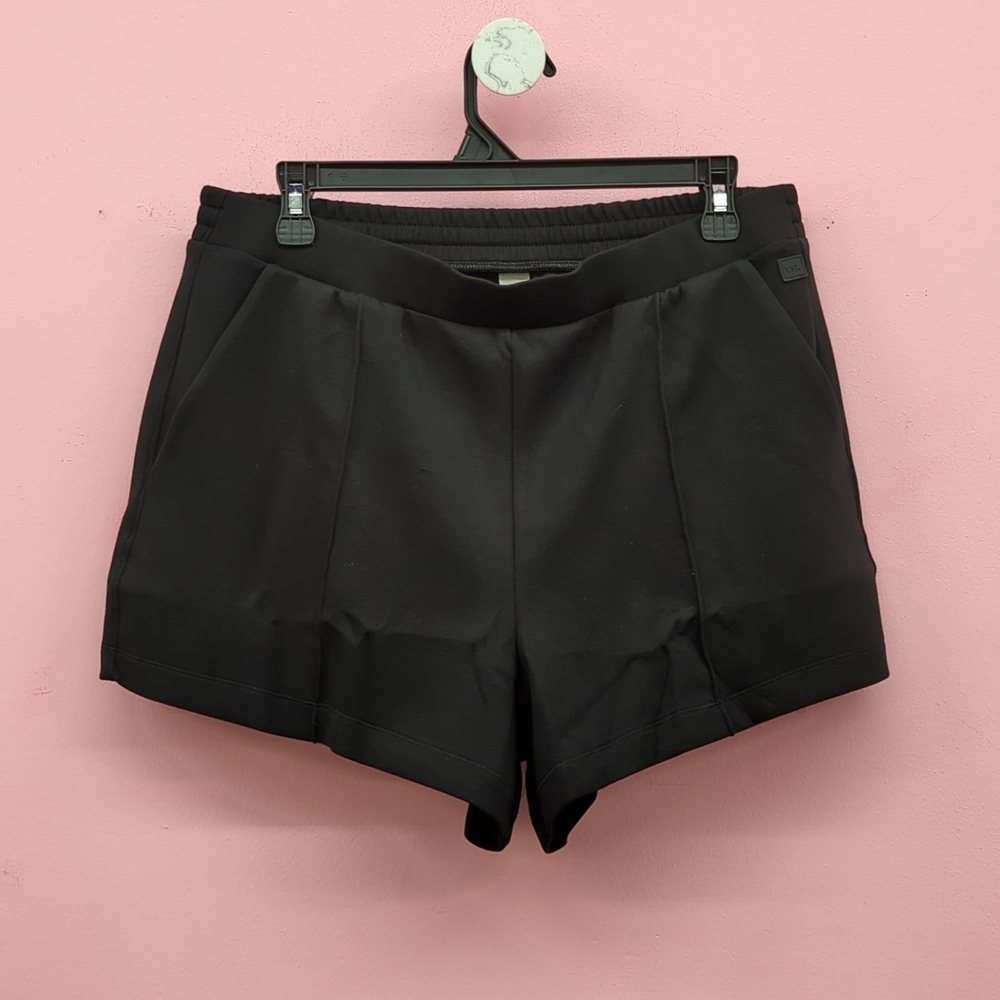 Victoria Secret VSX Knit Short Inseam 4'' Large Pure Black